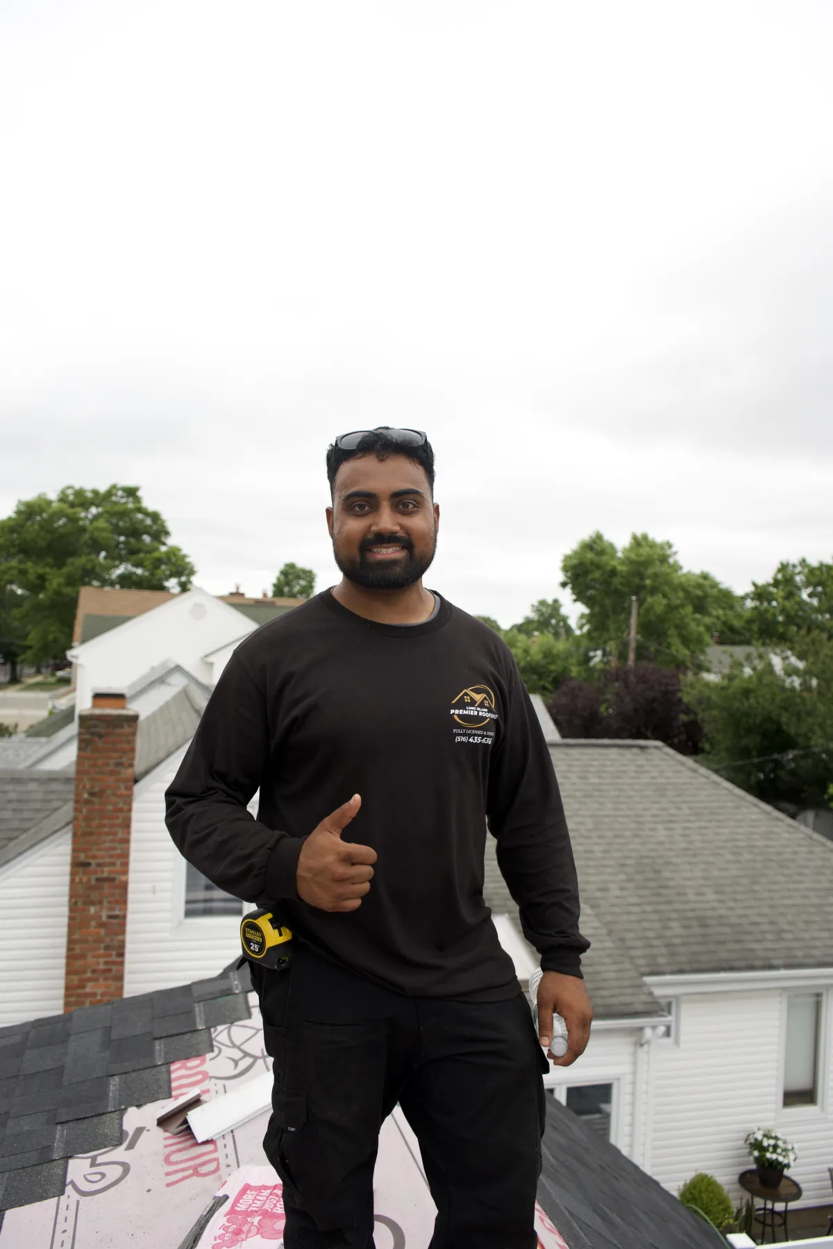 Roof inspection in progress